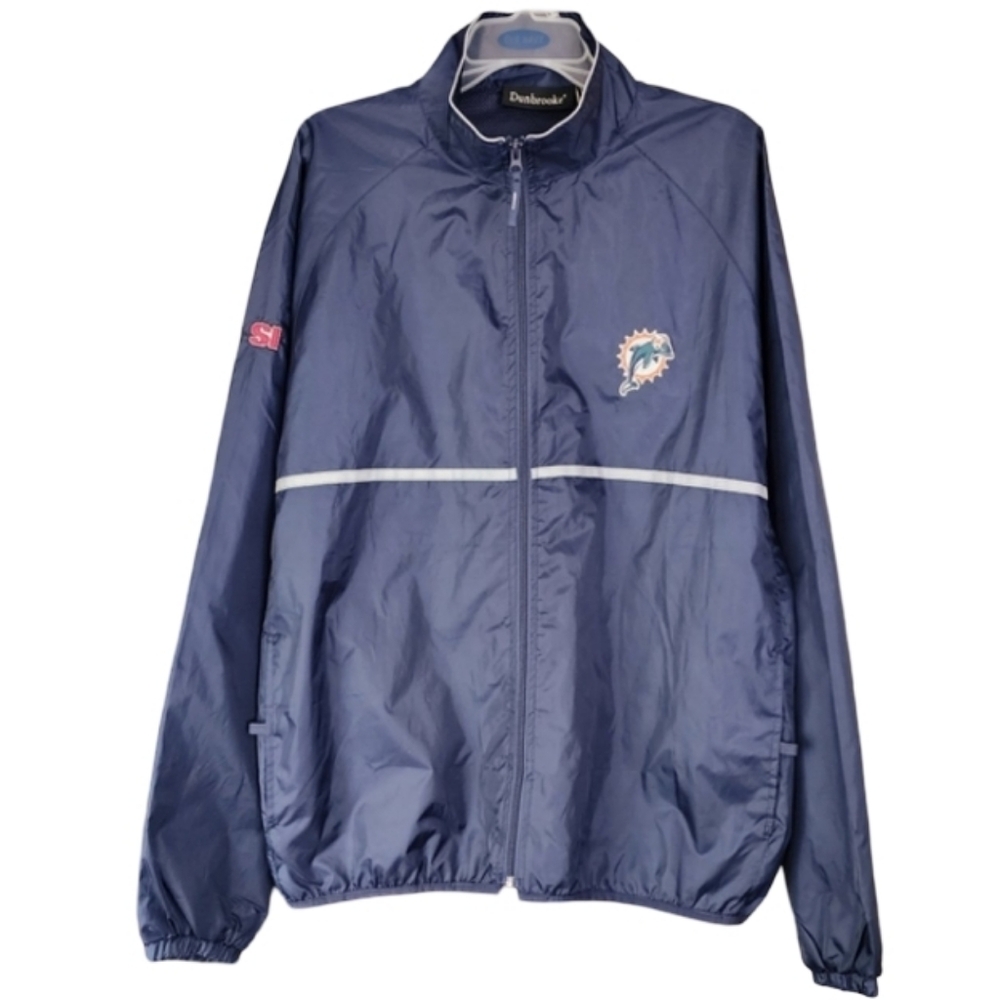 Dunbrooke Sports Illustraded Miami Dolphins Relay Windbraker Jacket XL